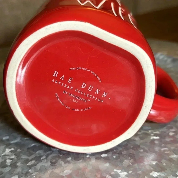 Rae Dunn Happy Wife Red Coffee/Tea Drinking Mug/Cup Collectible - Picture 5 of 7